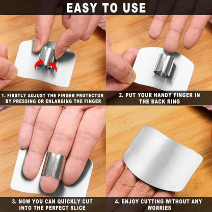 🔥LAST DAY SALE ONLY!! ✨BUY 1 GET 1 FREE!!!🔥Finger Guards for Cutting, Stainless Steel Finger Protector for Cutting Food