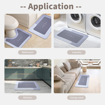 3-Piece Quick-Drying Absorbent Bathroom Mat Set with Non-Slip Rubber Backing