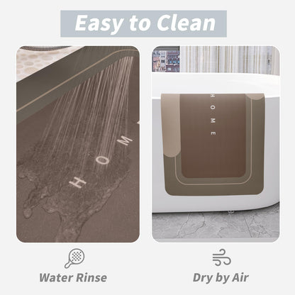 3-Piece Quick-Drying Absorbent Bathroom Mat Set with Non-Slip Rubber Backing
