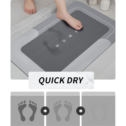 3-Piece Quick-Drying Absorbent Bathroom Mat Set with Non-Slip Rubber Backing