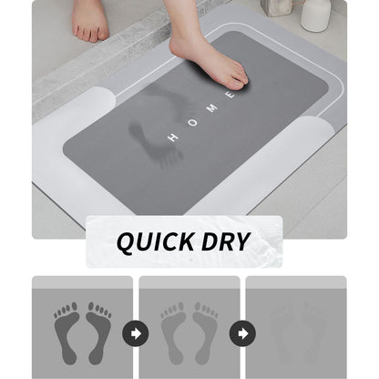 3-Piece Quick-Drying Absorbent Bathroom Mat Set with Non-Slip Rubber Backing