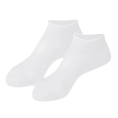 Reusable Silicone Foot Care Socks – Moisturizing Heel Mask Socks for Dry Cracked Feet, Soft Gel Foot Covers, Home Spa Pedicure Treatment
