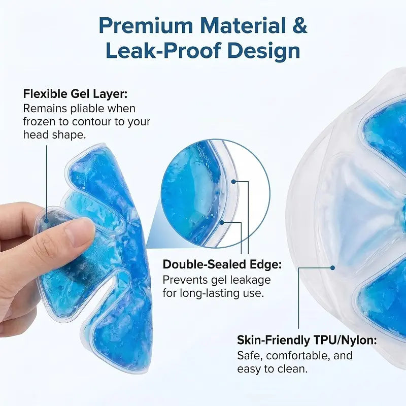 ❄️Reusable Cooling Gel Ice Packs❄️Cold Therapy Inserts For Hard Hats & Sun Hats